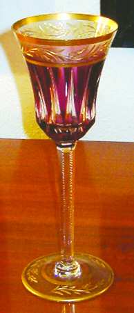 Cambrai d'Or Ruby Cordial Glass