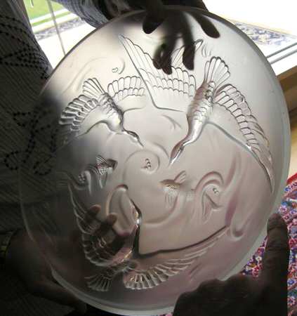Clear Frosted (Giftware) Wild Duck Bowl