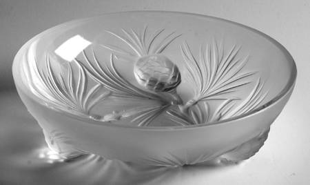 Clear Frosted (Giftware) Pine Cone Bowl