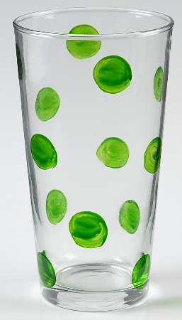 Dot Glass Green Highball Glass