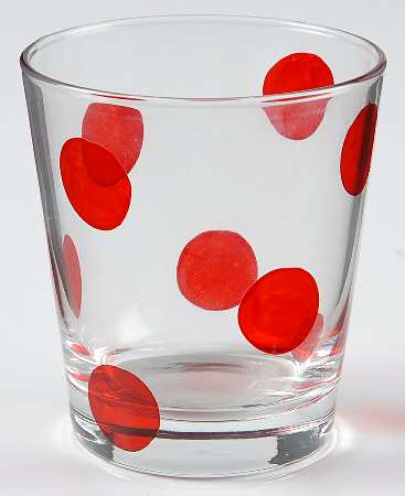 Dot Glass Red Double Old Fashioned