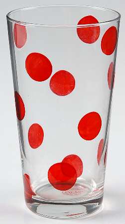 Dot Glass Red Highball Glass