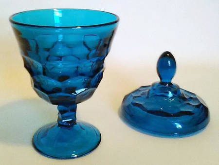 Georgian Blue (Bluenique) Footed Candy Dish No Lid