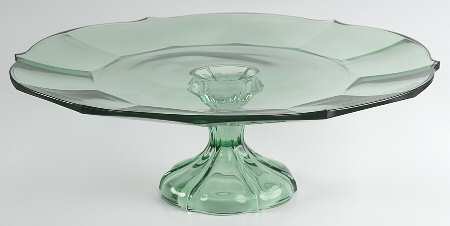 My Garden (Green) Footed Cake Plate