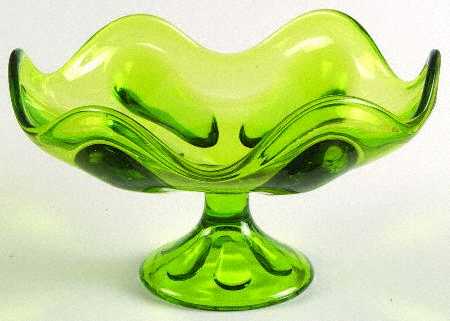 Epic Six Petal Green Round Compote (Height X Width)