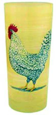 Rooster Glass Yellow Highball