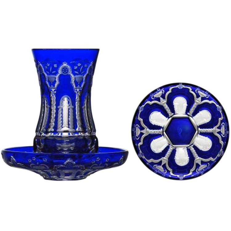 Athens Cobalt Blue Arabic Cup & Saucer