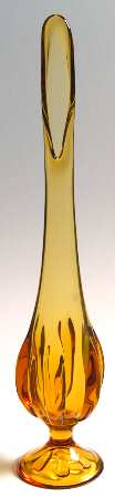 Epic Six Petal Amber 12" Swung Bud Vase