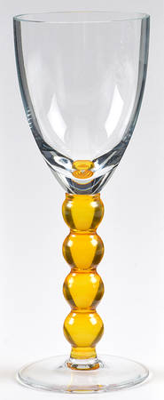 Celebration (Clear Bowl, Various Color Stem) Amber Wine