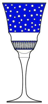Aurora Cobalt Blue Water Goblet