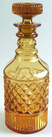 Yesteryear Amber Decanter & Stopper