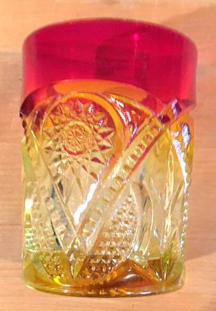 Yesteryear Amberina Flat Tumbler