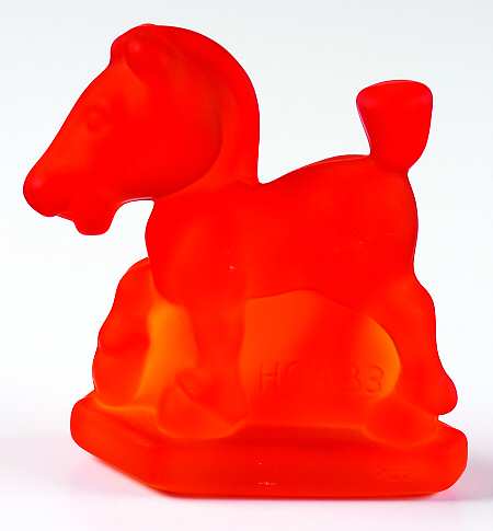 Heisey Animals & Figurines Oscar (Plug Horse)-Tangelo/Frosted