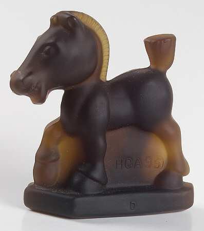 Heisey Animals & Figurines Oscar (Plug Horse)-Brown Frosted