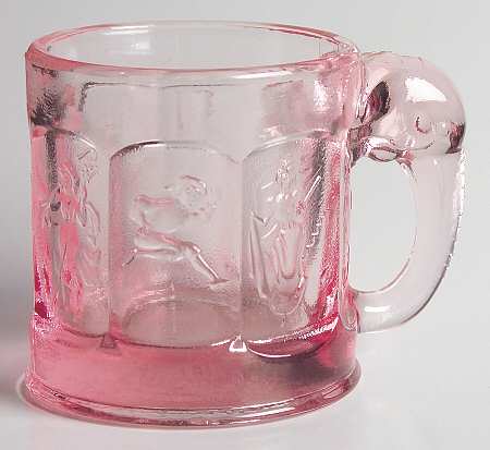 Heisey Animals & Figurines Pink Story Book Mug