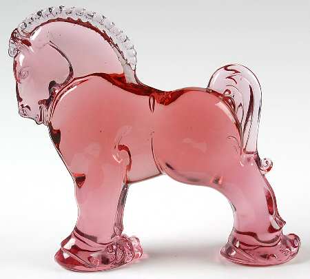 Heisey Animals & Figurines Lavender Ice Clydesdale-Sample