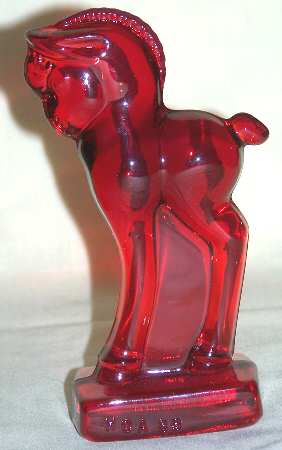 Heisey Animals & Figurines Colt-Standing-Ruby