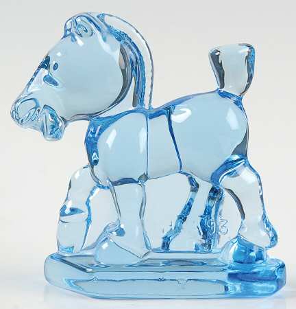Heisey Animals & Figurines Oscar (Plug Horse)-Biscayne Blue