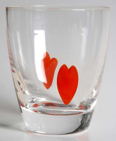Hearts 8 Oz Flat Tumbler