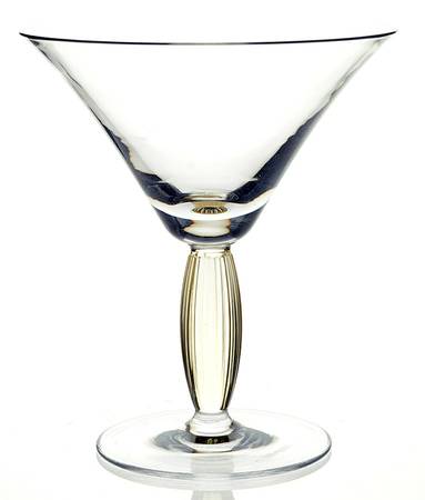 New Cottage Amber Martini Glass