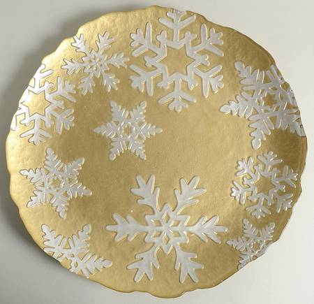 Snowflake 13" Round Platter