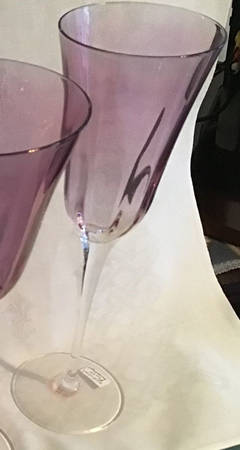 Optical Amethyst Fluted Champagne