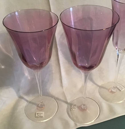 Optical Amethyst Water Goblet