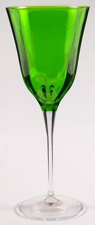 Optical Emerald Green Water Goblet