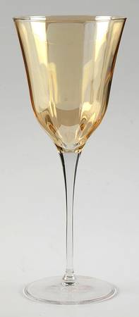 Optical Amber Water Goblet