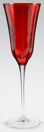 Optical Red Fluted Champagne