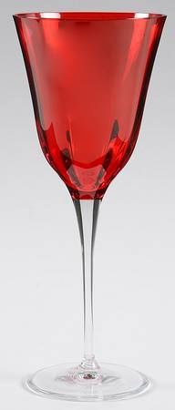 Optical Red Water Goblet