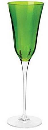 Optical Green Fluted Champagne