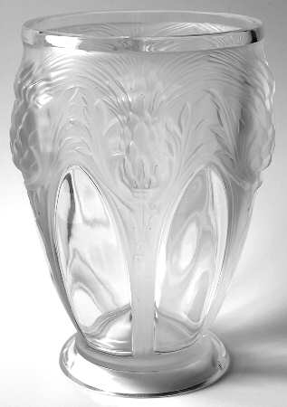 Clear Frosted France 9' Thistle Vase