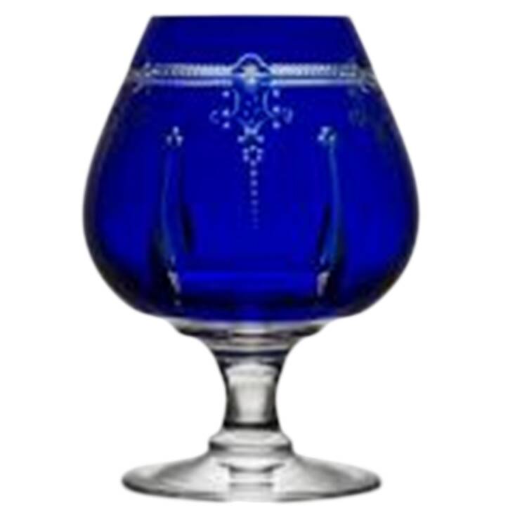 Lisbon Cobalt Blue Brandy Glass