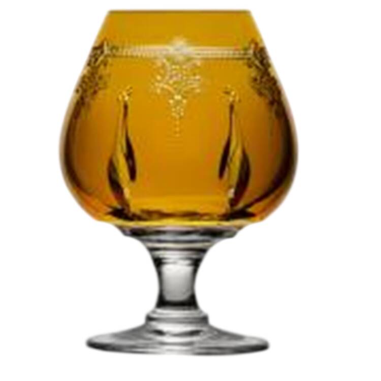 Lisbon Amber Brandy Glass