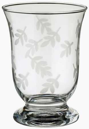 Helium Leaves 6" 1 Piece Open Hurricane/Vase