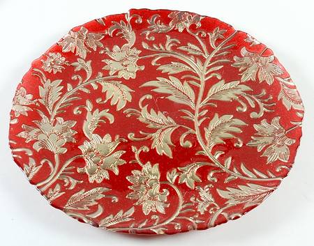 Damask 13" Round Plate