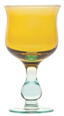 Recycled Prism Glass Amber Wine