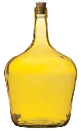 Recycled Prism Glass 6" Bottle & Cork Stopper