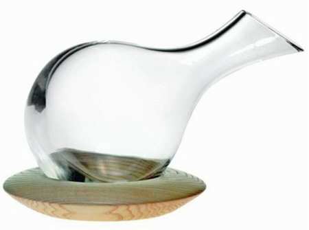 Delicanter Open Decanter & Wood Stand