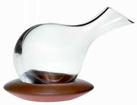 Delicanter Open Decanter & Wood Stand