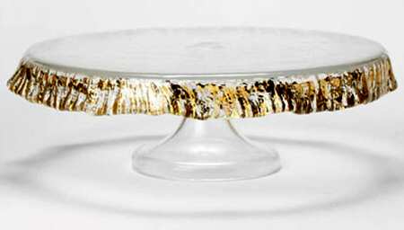 Rufolo Gold 12" Diameter Cake Stand/Pedestal