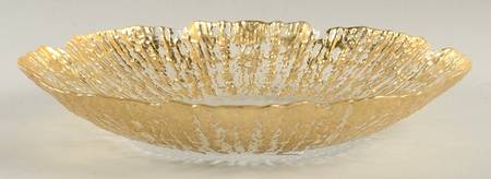 Rufolo Gold 9" Shallow Round Bowl