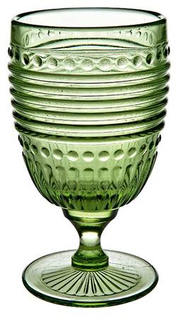 Campania Emerald Green Water Goblet