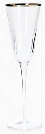 Optical Platinum Fluted Champagne