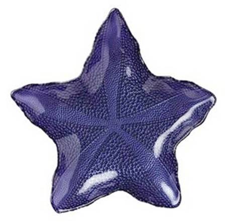 Sea Glass 10" Purple Starfish Shape Dish
