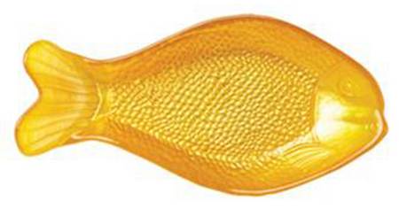 Sea Glass 10" Yellow Fish Shape Dish