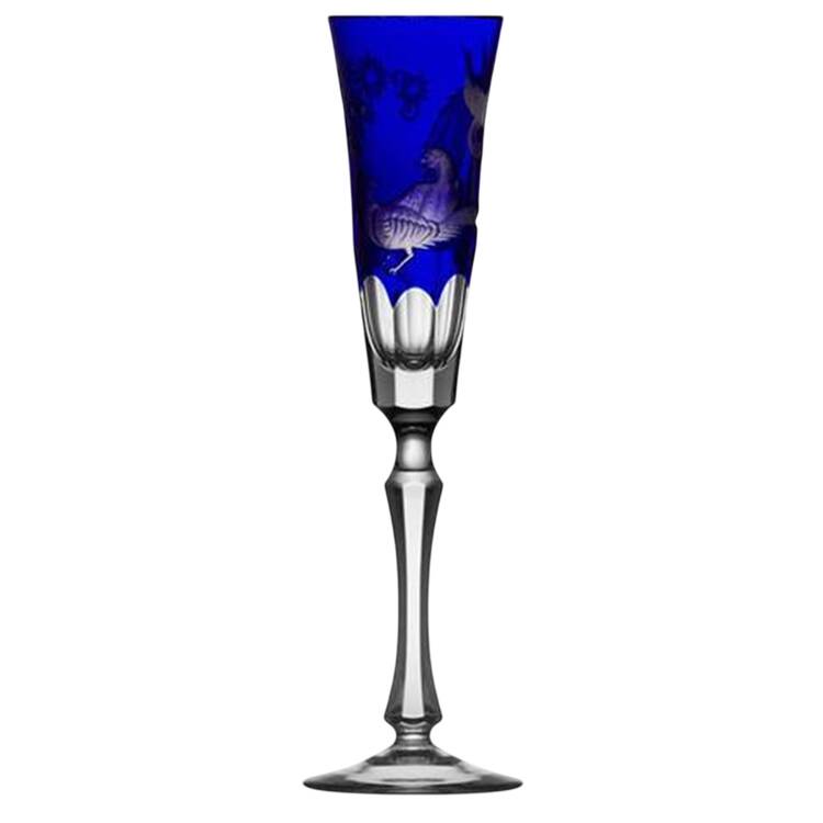 Aves Cobalt Blue Fluted Champagne