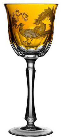 Aves Amber Water Goblet