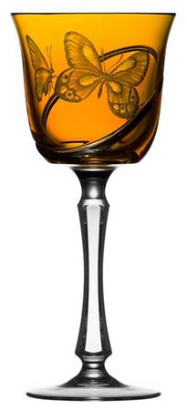 Metamorphoses Amber Water Goblet